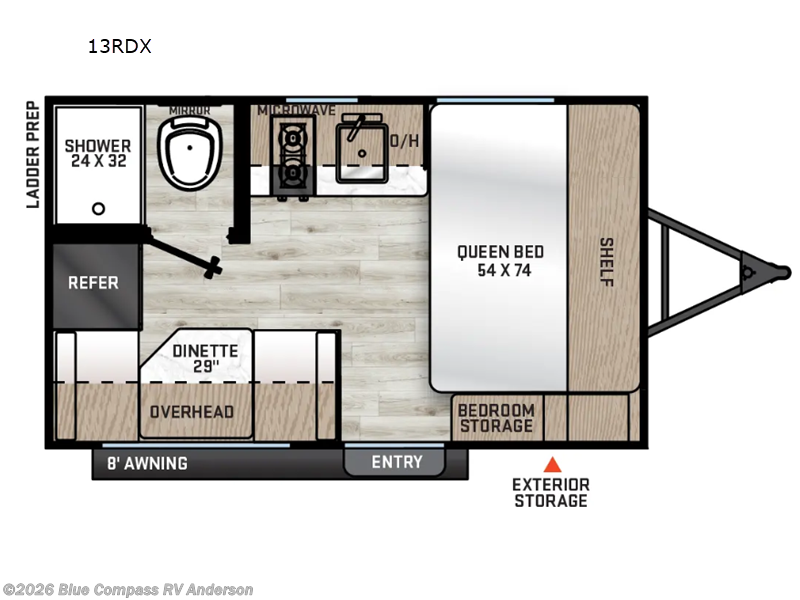 Used 2025  Forest River Aurora Light 13RDX by Forest River from Blue Compass RV Anderson in Anderson, CA