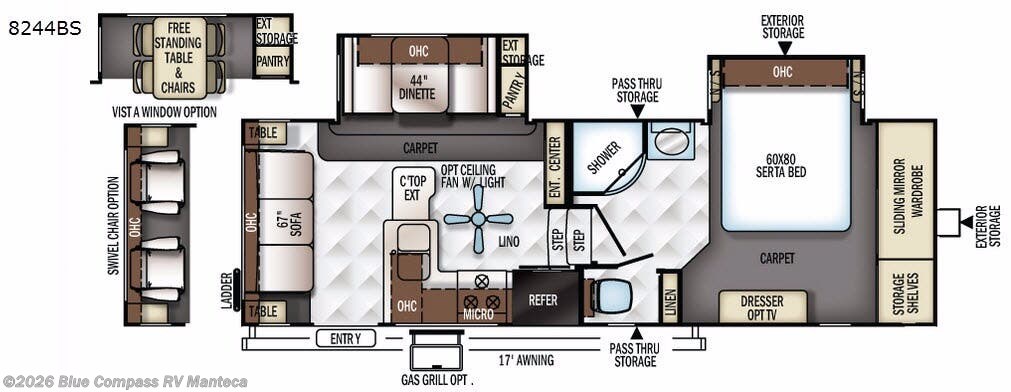 Used 2017 Forest River Rockwood Signature Ultra Lite 8244BS available in Manteca, California