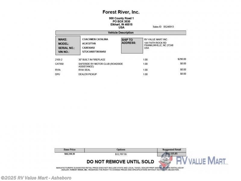 New 2026 Coachmen Catalina Trail Blazer 27THS available in Franklinville, North Carolina