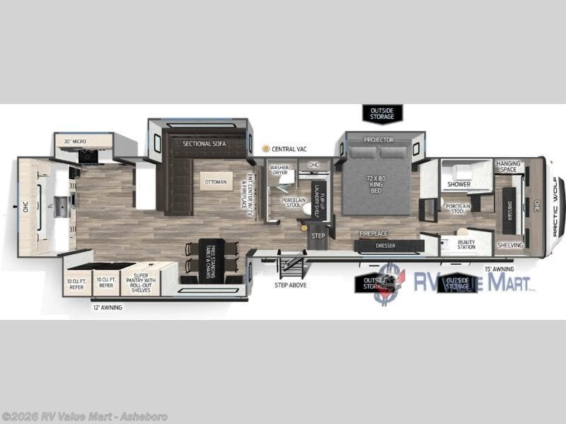 New 2026 Forest River Cherokee Arctic Wolf 387ML available in Franklinville, North Carolina
