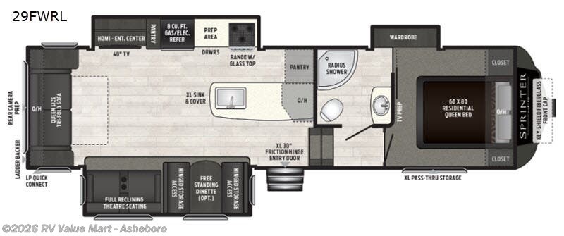 Used 2019 Keystone Sprinter 29FWRL available in Franklinville, North Carolina