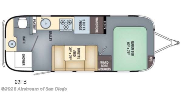 Used 2016 Airstream International Serenity 23FB (Front Queen Bed) available in San Diego, California