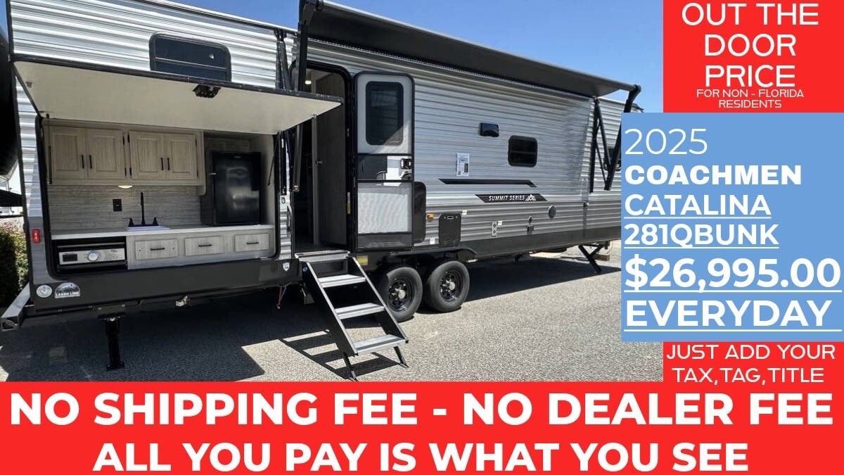New 2025 Coachmen Catalina Summit Series 8 281QBUNK available in Panama City, Florida