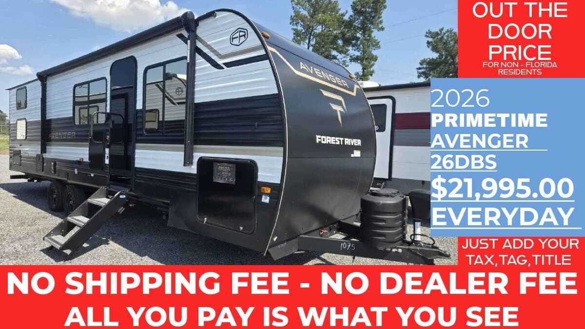 New 2026 Prime Time Avenger 26DBS available in Panama City, Florida