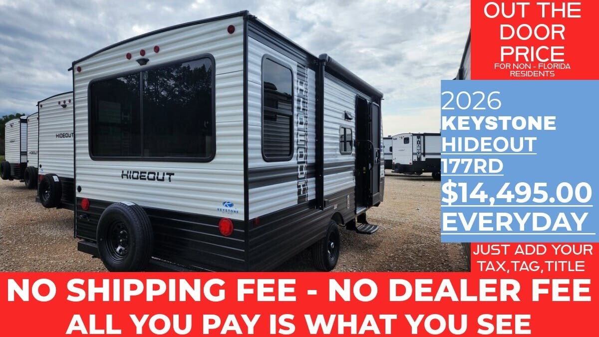 New 2026 Keystone Hideout Mini 177RD available in Panama City, Florida