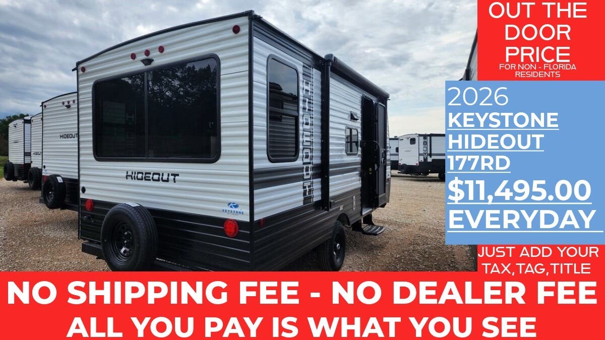 New 2026 Keystone Hideout Mini 177RD available in Panama City, Florida