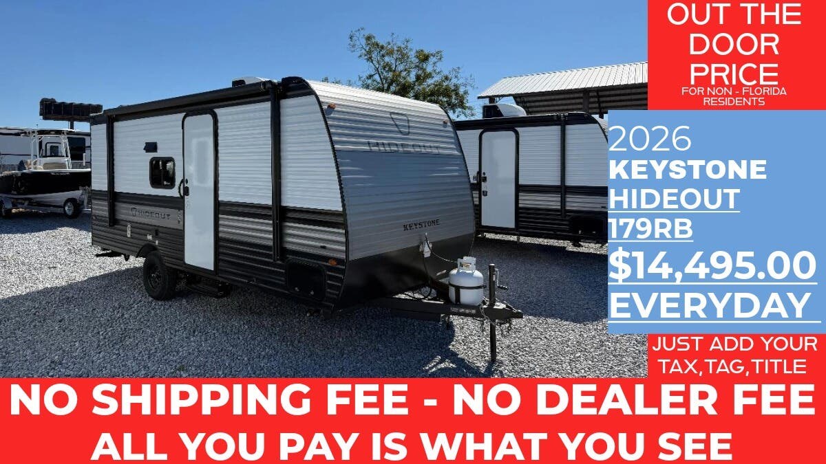 New 2026 Keystone Hideout Mini 179RB available in Panama City, Florida