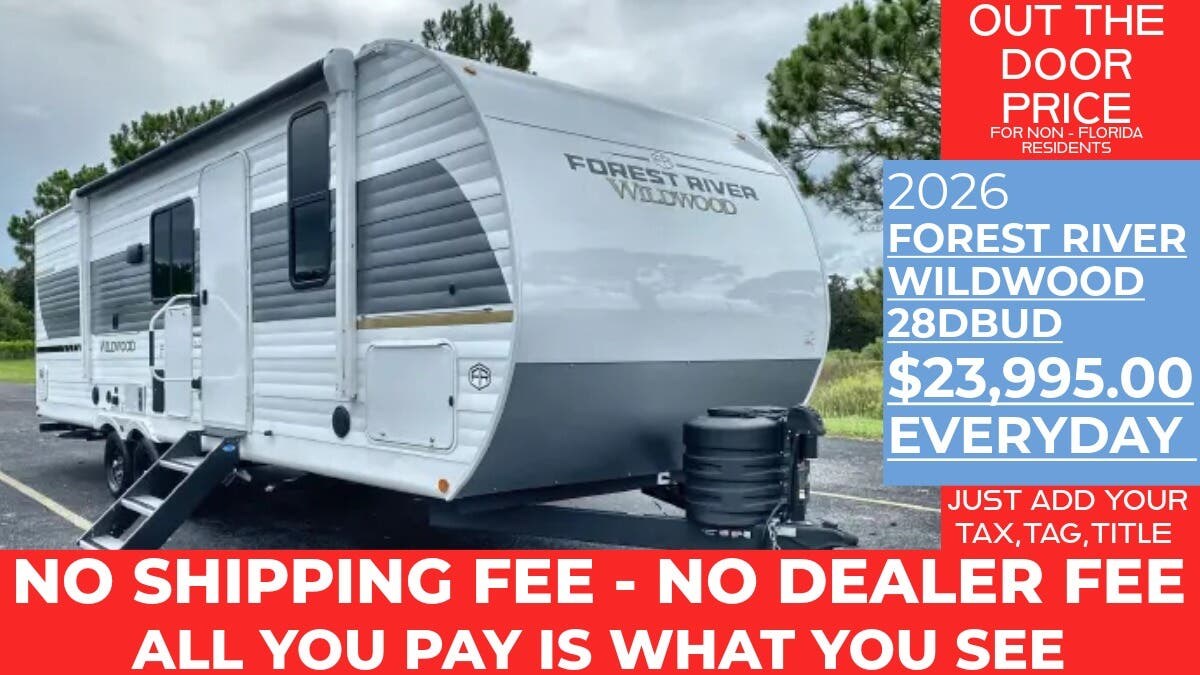 New 2026 Forest River Wildwood 28DBUD available in Panama City, Florida