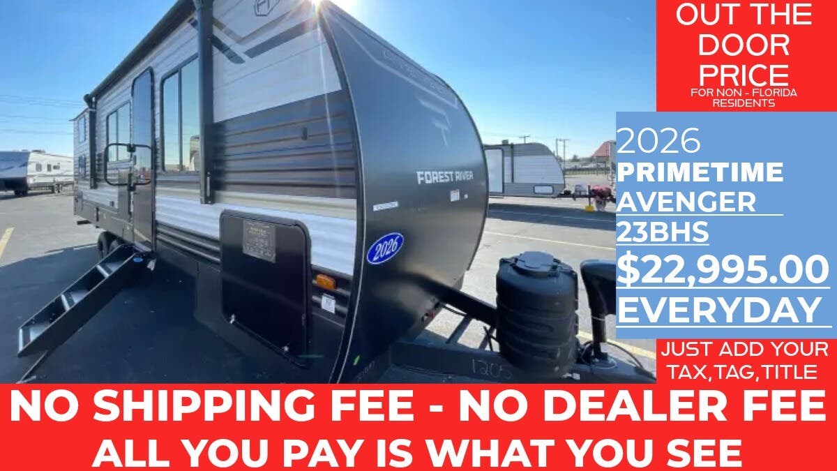 New 2026 Prime Time Avenger 23BHS available in Panama City, Florida