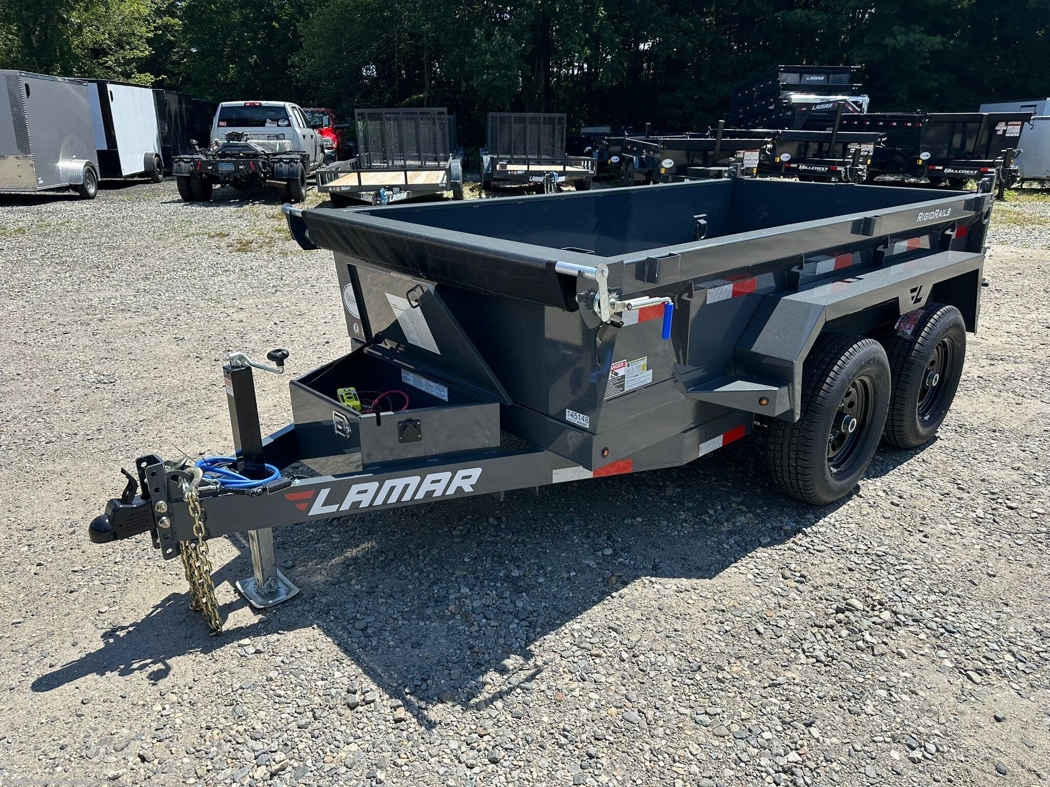 New 2026 Lamar DM 60" X 10' 18" WELD-ON SIDES  DUMP TRAIL Base available in Canterbury, Connecticut