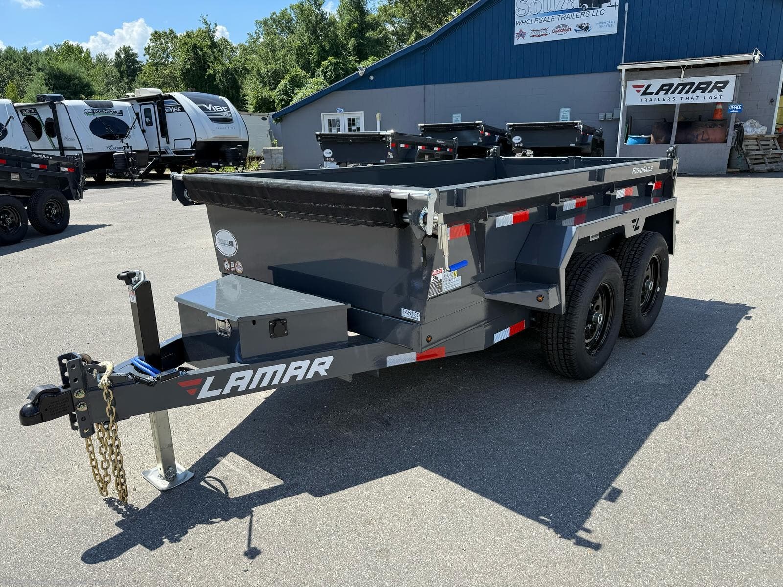 New 2026 Lamar DM 60" X 10' 18" WELD-ON SIDES  DUMP TRAIL Base available in Canterbury, Connecticut