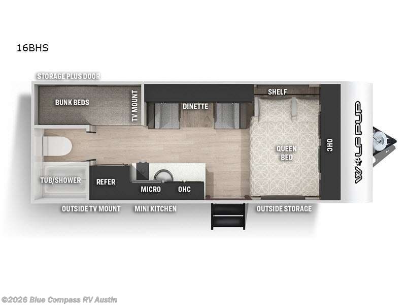 Used 2022 Forest River Cherokee Wolf Pup 16BHS available in Buda, Texas