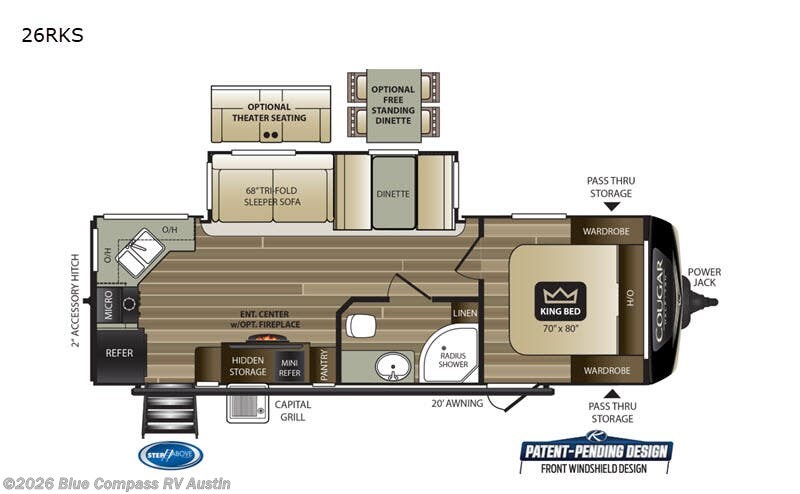 Used 2020 Keystone Cougar Half-Ton 26RKS available in Buda, Texas