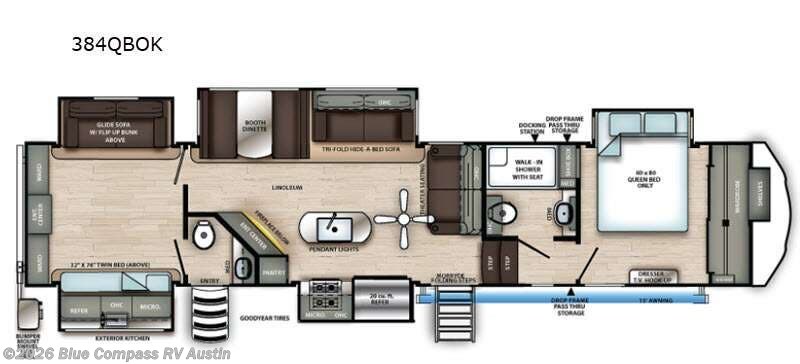 Used 2021 Forest River Sandpiper 384QBOK available in Buda, Texas