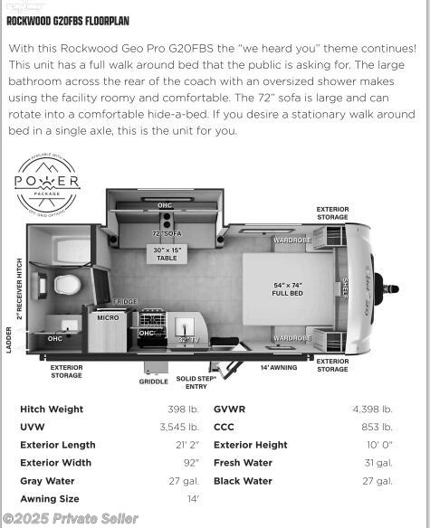 Used 2023 Forest River Rockwood FRONT BED available in Edmond, Oklahoma