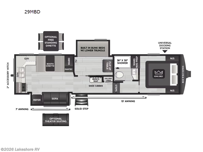 New 2026 Keystone Cougar Half-Ton 29MBD available in Muskegon, Michigan