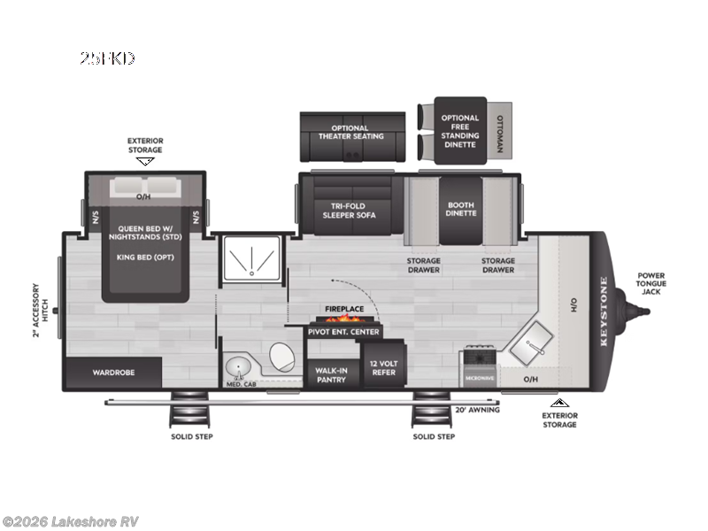New 2026 Keystone Cougar Half-Ton 25FKD available in Muskegon, Michigan