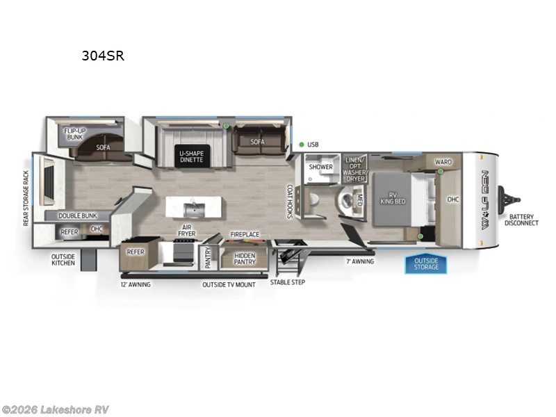 New 2027 Forest River Cherokee Wolf Den 304SR available in Muskegon, Michigan