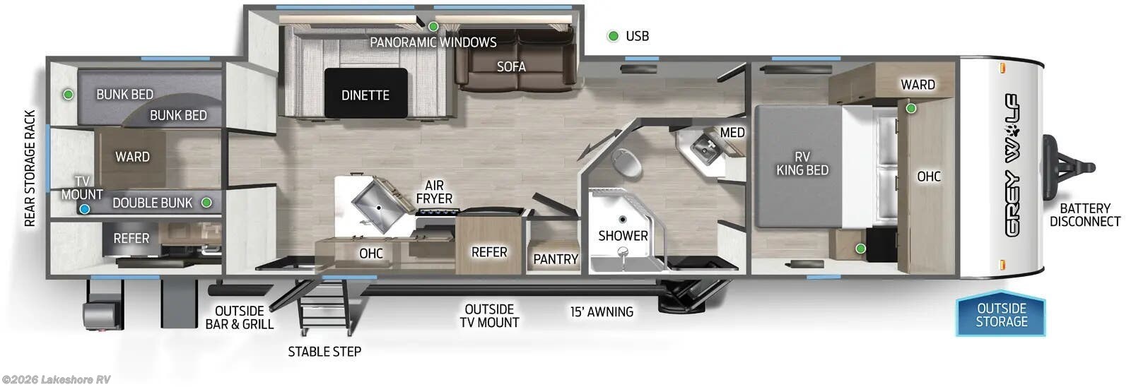 New 2026 Forest River Cherokee Grey Wolf 29TE available in Muskegon, Michigan