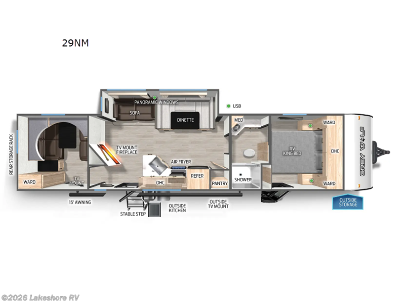 New 2026 Forest River Cherokee Grey Wolf 29NM available in Muskegon, Michigan