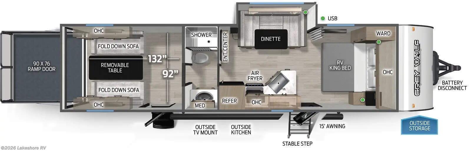 New 2026 Forest River Cherokee Grey Wolf 27RR available in Muskegon, Michigan