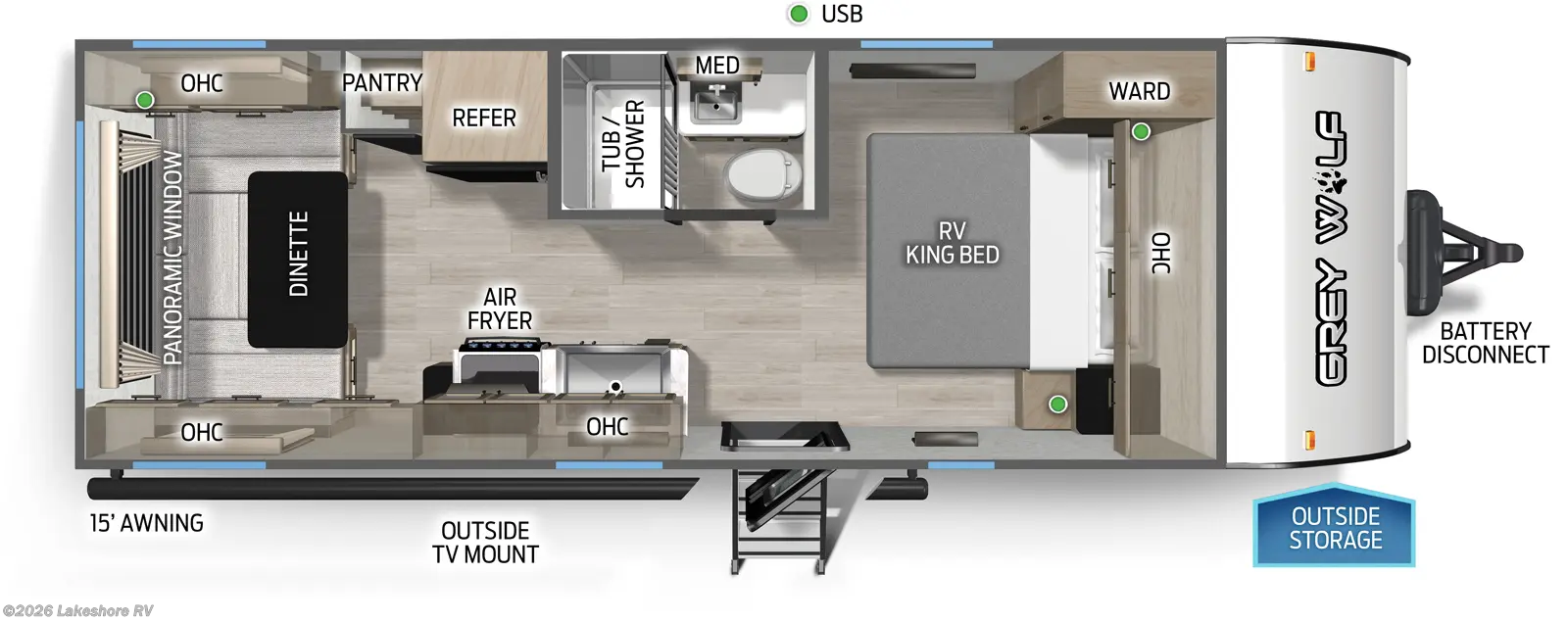 New 2027 Forest River Cherokee Grey Wolf 20RDSE available in Muskegon, Michigan