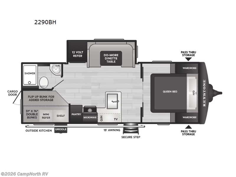New 2026 Keystone Bullet Crossfire 2290BH available in Schoolcraft, Michigan