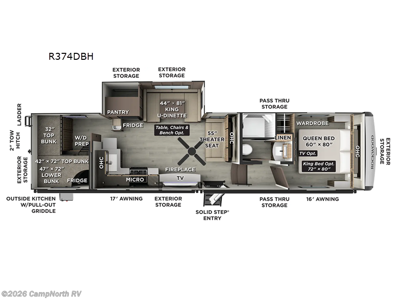 New 2026 Forest River Rockwood Signature R374DBH available in Schoolcraft, Michigan
