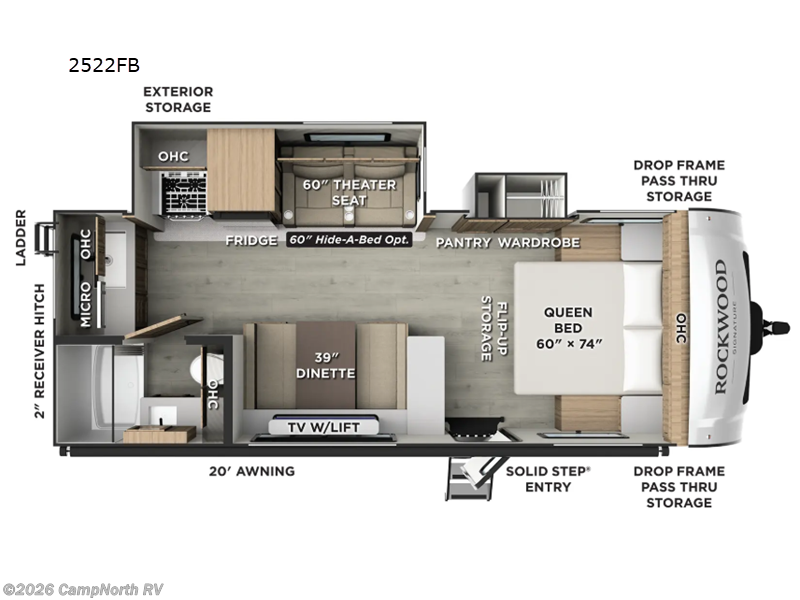New 2027 Forest River Rockwood Mini Lite 2522FB available in Schoolcraft, Michigan