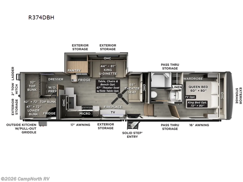 New 2027 Forest River Rockwood Signature R374DBH available in Schoolcraft, Michigan
