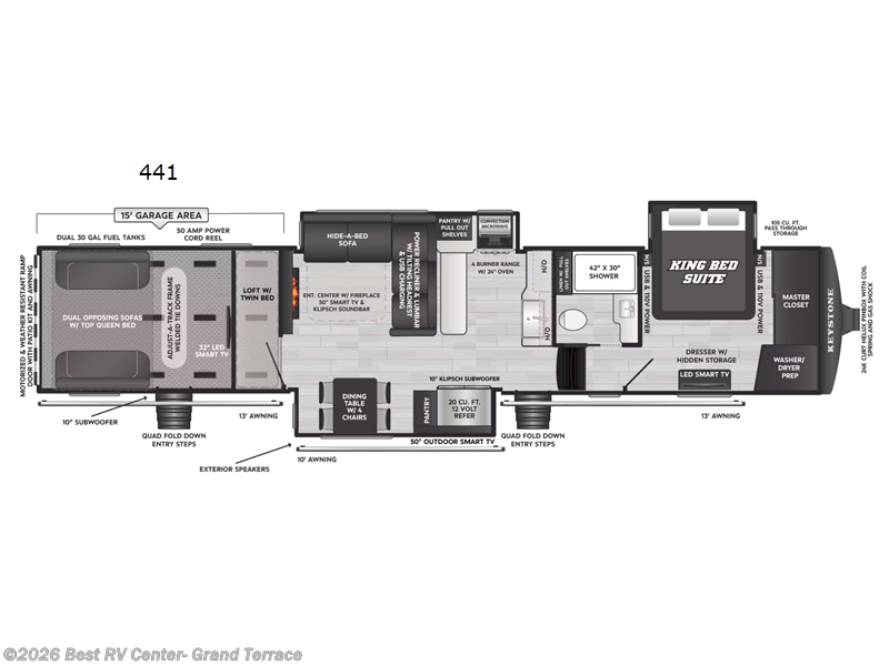 New 2026 Keystone Raptor 441 available in Grand Terrace, California