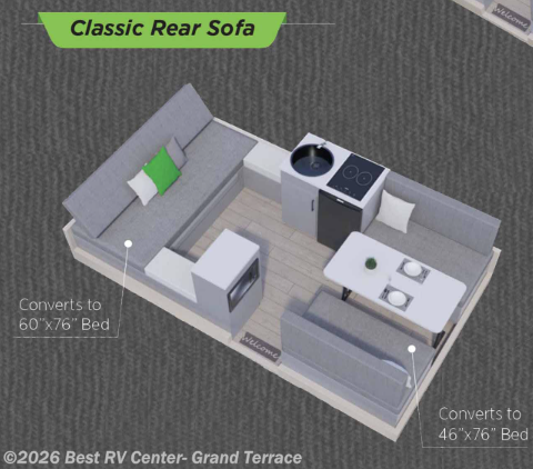 New 2027 Aliner Classic ALINER  REAR SOFA available in Grand Terrace, California