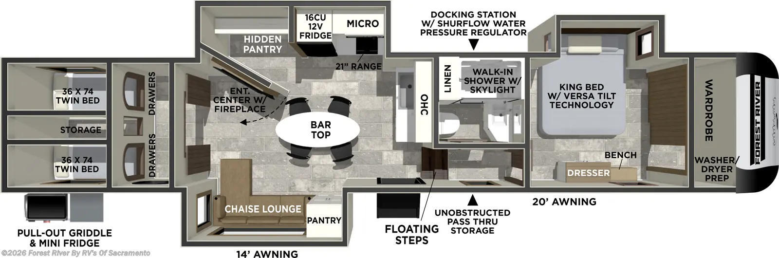 New 2026 Forest River Impression 36BR3 available in Sacramento, California
