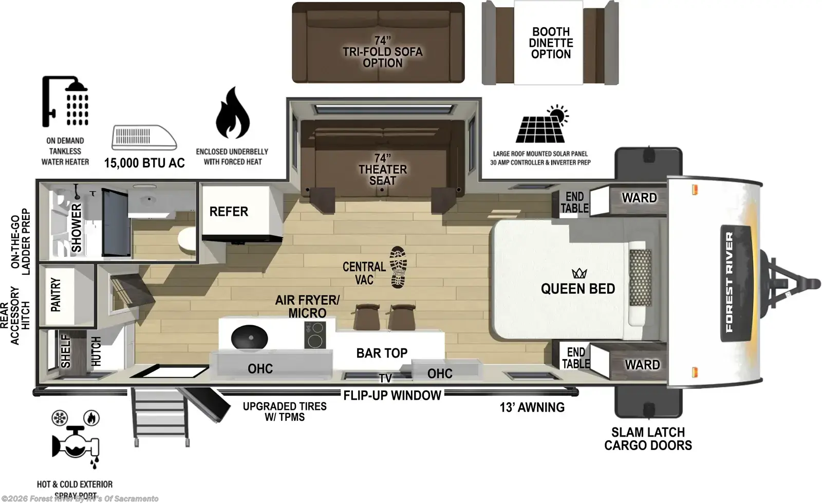 New 2027 Forest River R-Pod RP-206 available in Sacramento, California
