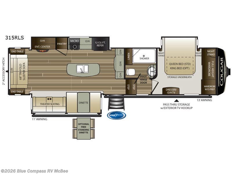 Used 2019 Keystone Cougar 315RLS available in Mcbee, South Carolina