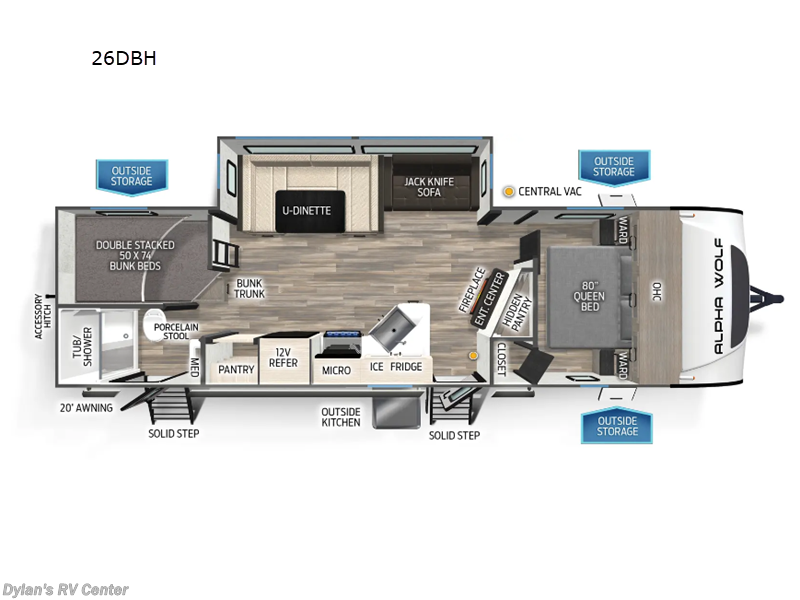 Used 2025  Forest River Cherokee Alpha Wolf ALPHA WOLF 26DBH by Forest River from Campers Inn RV Signature Collection in Sewell, NJ