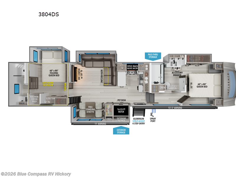 New 2026 Grand Design Influence 3804DS available in Claremont, North Carolina