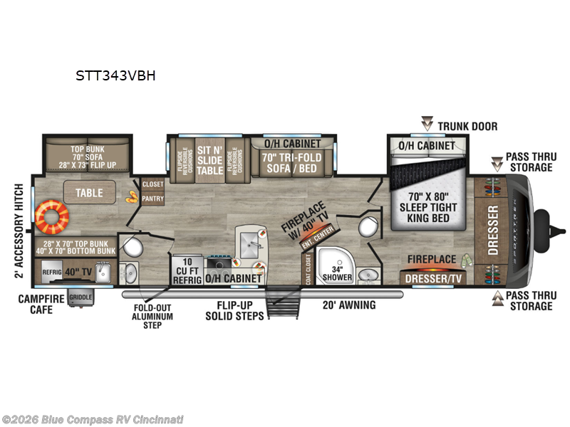 New 2027 Venture RV SportTrek Touring Edition STT343VBH available in Cincinnati, Ohio
