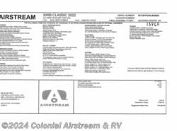 New 2022 Airstream Classic 30RBT Twin available in Millstone Township, New Jersey
