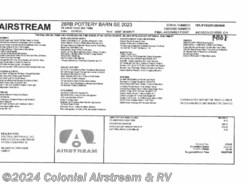 New 2023 Airstream Pottery Barn 28RBT Twin available in Millstone Township, New Jersey