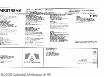 New 2023 Airstream Globetrotter 25FBT Twin available in Millstone Township, New Jersey
