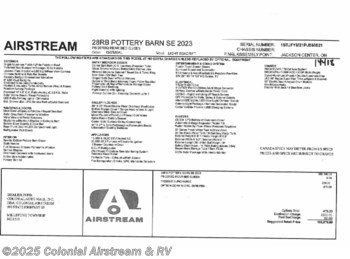 New 2023 Airstream Pottery Barn 28RBQ Queen available in Millstone Township, New Jersey