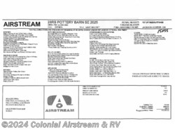 New 2025 Airstream Pottery Barn 28RBQ Queen available in Millstone Township, New Jersey