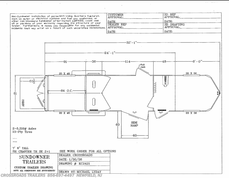 New 2027 Sundowner Charter 2H GN TRSE 2+1 available in Newfield, New Jersey