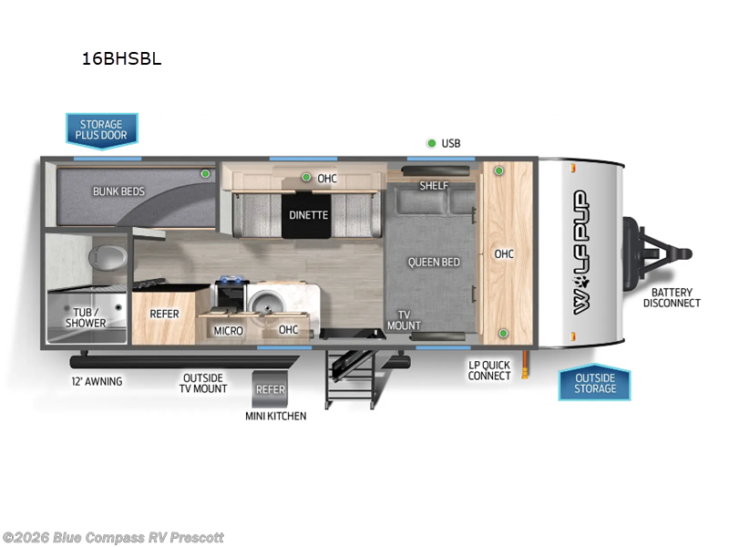 New 2025 Forest River Cherokee Wolf Pup Black Label 16BHSBL available in Prescott, Arizona