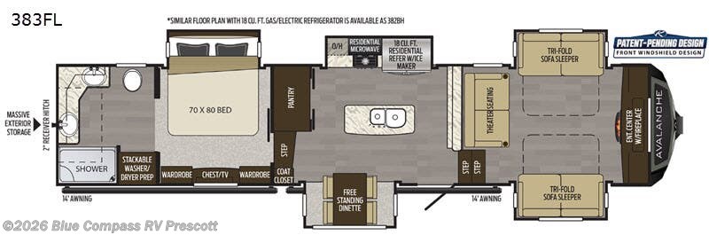 Used 2020 Keystone Avalanche 383FL available in Prescott, Arizona