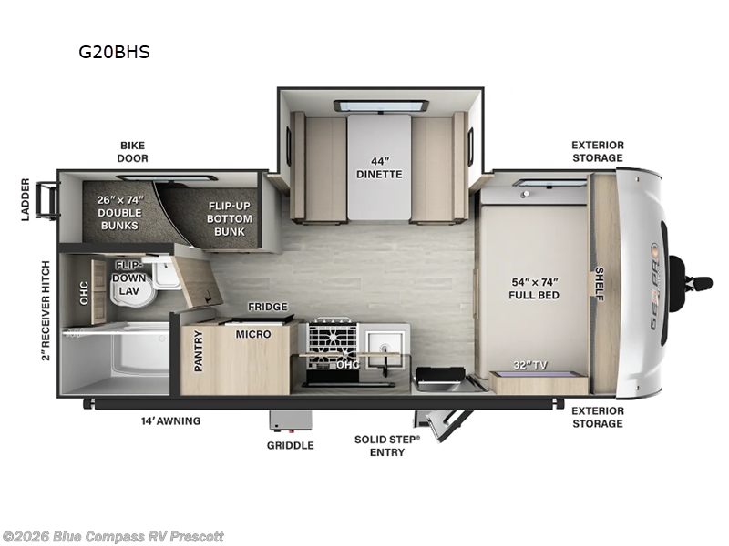 Used 2024 Forest River Rockwood Geo Pro G20BHS available in Prescott, Arizona